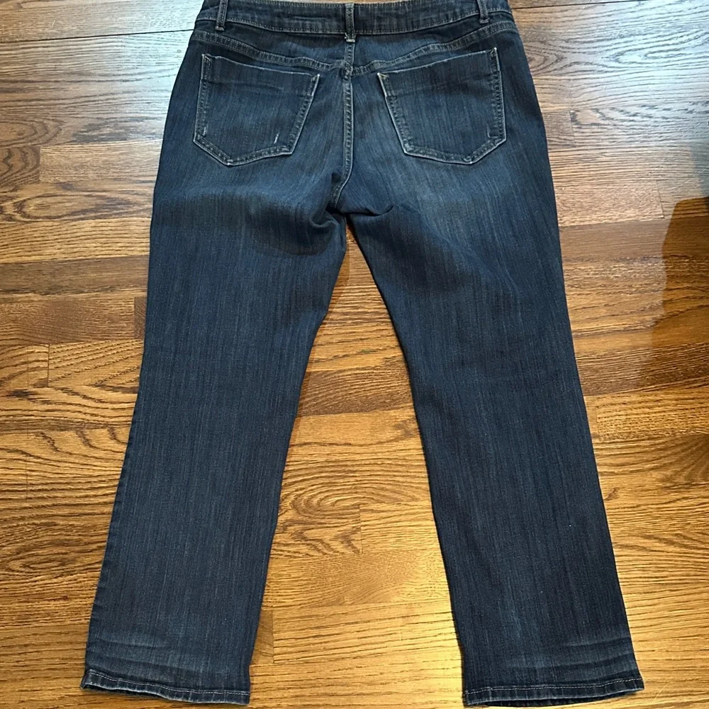 Simply Vera Vera Wang Dark Blue Straight Leg Jeans - Picture 3 of 5